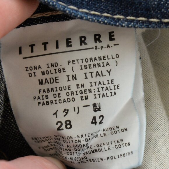 Versace Dark Wash Contrast Stitch Jeans Sz 28 - Picture 5 of 9